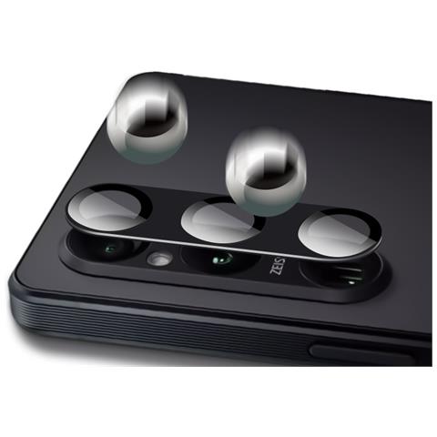 Proteggi Obiettivo Fotocamera Antigraffio Per Sony Xperia 10 V Black - Foto 2