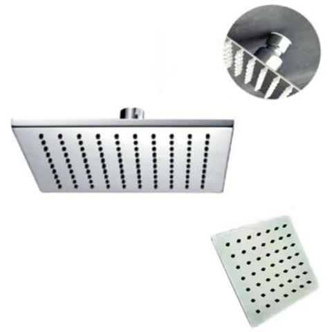 Soffione Per Doccia Quadrato Quadro 15 Cm Bagno Effetto Pioggia Sottile Cromato - Foto 1