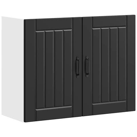 Pensile Da Cucina Lucca Nero In Legno Multistrato - Foto 1