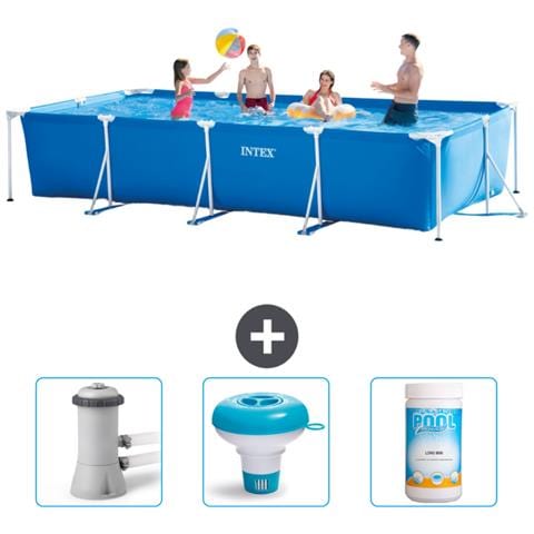 Piscina Fuori Terra - Rettangolo - 450x220x84 Cm - Blu - Include Accessori Coordinati Cb77 - Foto 1