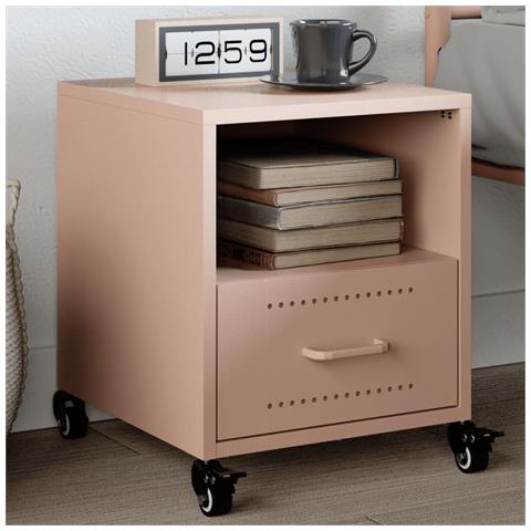 Lusso Casadino -  Comodino Rosa 36x39x43,5 Cm In Acciaio - Foto 8