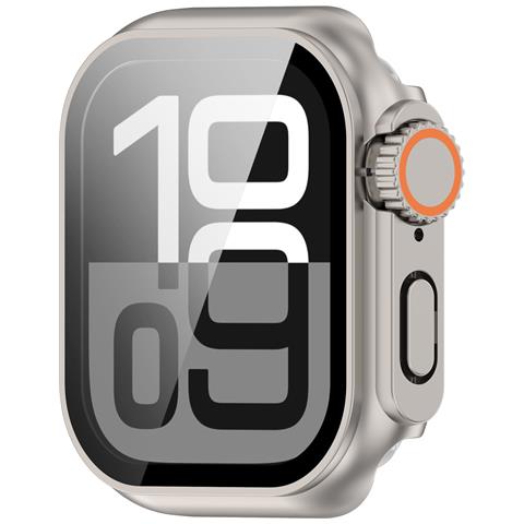 Custodia Protettiva Per Apple Watch - Pc Rigido E Vetro Temperato Silver 45 Mm - Foto 1