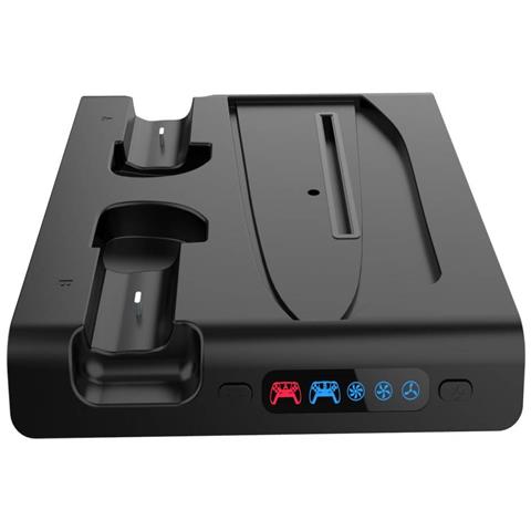 Stazione Di Ricarica Rgb Multifunzione Per Ps5 Slim Con Raffreddamento, Nero - Foto 2