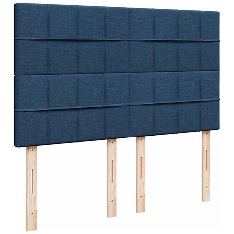 Giroletto a Molle con Materasso Blu 140x190 cm in Tessuto - Foto 9
