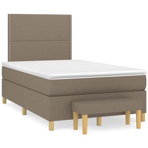 Giroletto a Molle con Materasso Tortora 120x190 cm in Tessuto - Foto 2