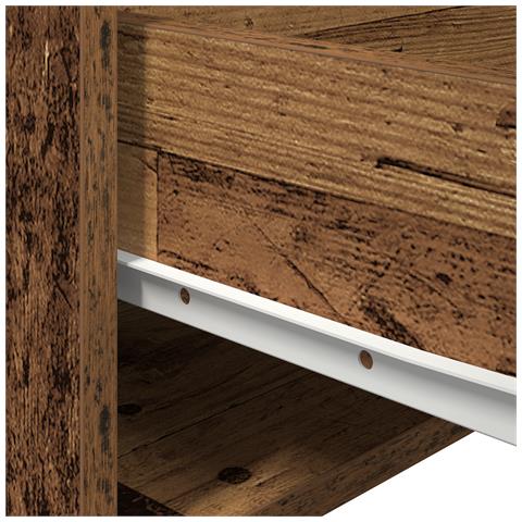 Comodino  con LED montato a muro in legno vecchio 50x36x30 cm - Foto 9