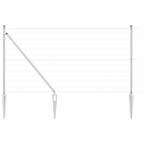 Recinzione Euro con 7 pali a punta 1.2x10 m in acciaio zincato - Foto 1