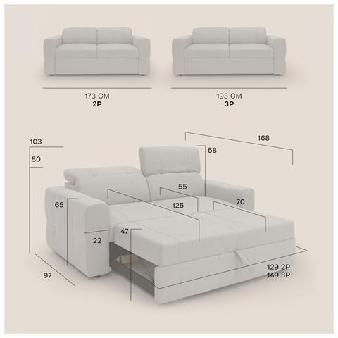 Kronos Divano 2 Posti 173 Cm Con Estraibile E Poggiatesta Reclinabili In Morbida Microfibra Impermeabile T11 Giallo - Foto 6