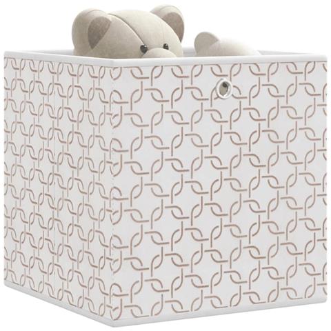 Scatole Portaoggetti 4 pz Crema 32x32x32 cm Tessuto non Tessuto - Foto 2