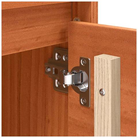 Mobile TV Marrone 156 x 37 x 45 cm Legno massello di pino - Foto 9