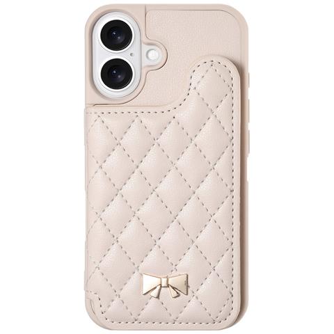 Elegante Custodia A Portafoglio Compatibile Con Iphone 17 Air Con Porta Carte, Cavalletto E Specchietto Per Trucco Beige - Foto 2