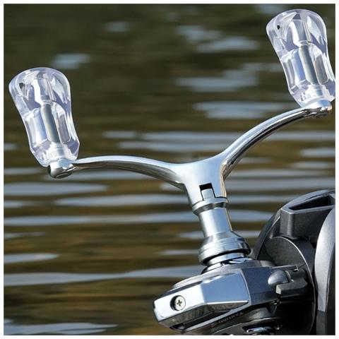 Manovella Doppia In Lega Di Alluminio Per Mulinelli Da Spinning 1000-4000 Silver - Foto 2