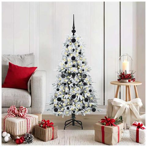 Albero di Natale Artificiale con Rami Pieghevoli Bianco 120 cm - Foto 2