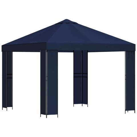 Gazebo 3 x 3 m Blu Poliestere e Acciaio 190 gsm - Foto 1