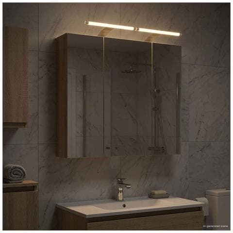 Mobiletto per specchio da bagno Rovere Sonoma 70 x 14,5 x 70 cm - Foto 2