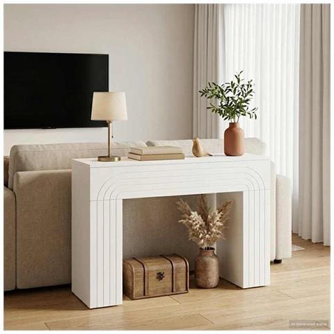 Tavolino da salotto Bianco 102 x 35 x 75 cm - Foto 2