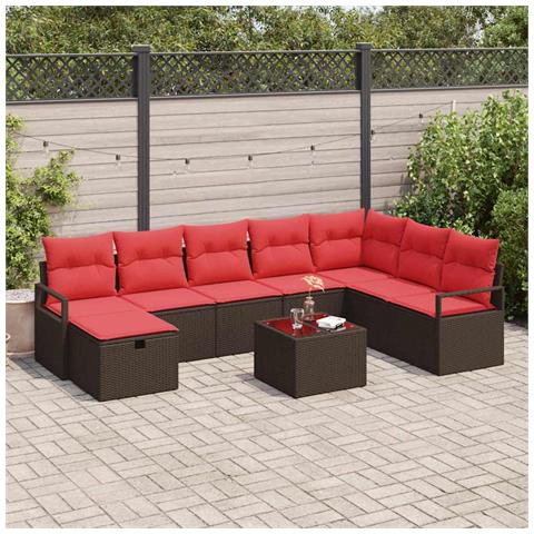 Set di divani con cuscino 5 pcs polyrattan - Foto 2