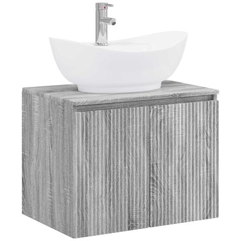 Set di mobili per il bagno Sonoma grigio Legno ingegnerizzato - Foto 1