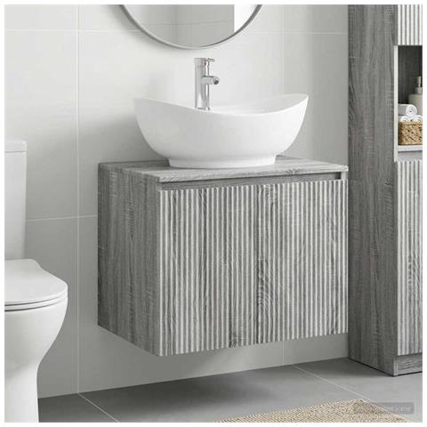 Set di mobili per il bagno Sonoma grigio Legno ingegnerizzato - Foto 10