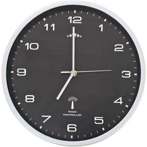 Orologio A Parete Radiocontrollato Movimento Quarzo 31 Cm Nero - Foto 2