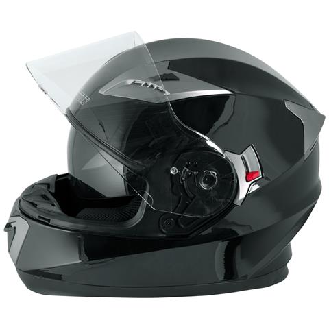 Casco Integrale Moto Scooter Visierino Parasole Touring Nero M - Foto 2