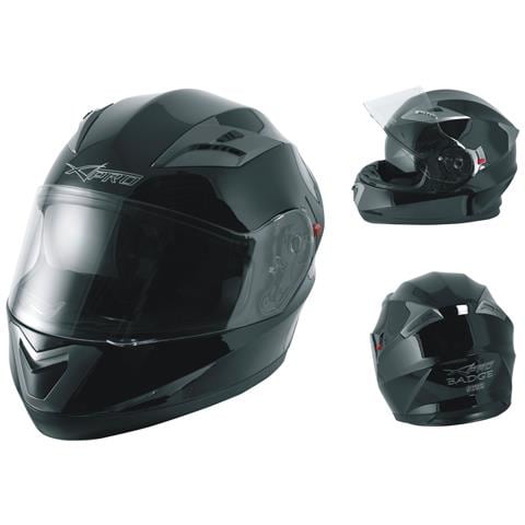 Casco Integrale Moto Scooter Visierino Parasole Touring Nero M - Foto 1