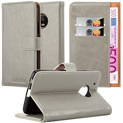 Cadorabo Custodia Compatibile Con Motorola Moto G5 Plus In Marrone Cappuccino - Coperchio Protettiva Con Chiusura Magnetica, Funzione Stand E Tasca Per Le Carte - Foto 1
