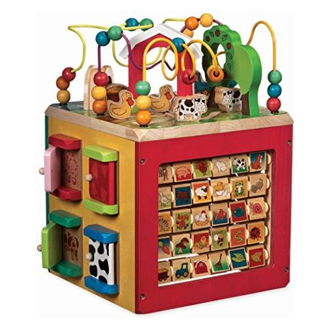 Cubo Attività In Legno Battat Discover Farm Animals Activity Center For Kids 1 Anno - Foto 1