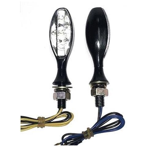 Frecce Indicatori Direzione Led Moto Custom Naked Universali Metallo Nero - Foto 1