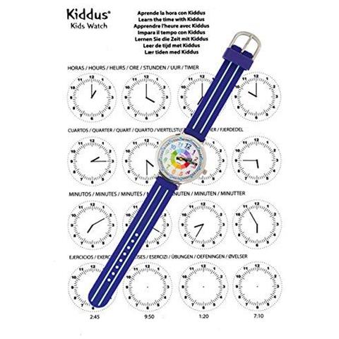 Educativo Guarda Bambini Per I Bambini Ragazzi E Ragazze. Analogico Tempo Maestro Orologio Da Polso Con Esercizi Movimento Al Quarzo Giapponese Facile Da Leggere E Imparare Il Tempo. Maniglie Ki10307 Tt Inglese - Foto 2