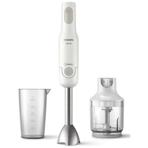 Hr2535/00 Frullatore A Mano Promix Con Bicchiere, Lame S-blade, Accessorio Incluso Tritatutto Compatto, 650 W - Foto 4