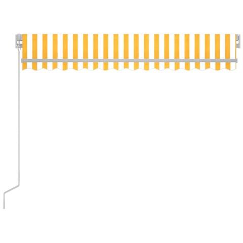 Tenda da Sole Manuale con LED 300x250 cm Gialla e Bianca - Foto 7