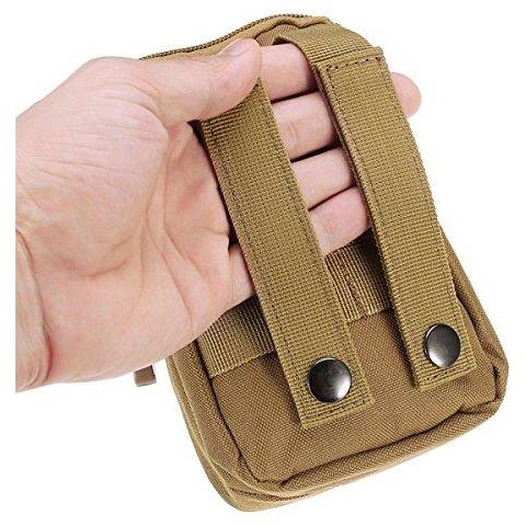 Multi-purpose Holder Poly Tool Borsa Tattico Molle Edc Tasca Utility Gadget Cintura In Vita Con Telefono Cellulare Fondina Per Lo Sport Escursione Del Campeggio - Khaki - Foto 4