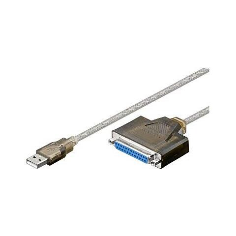 USB A - 25-pin D-Sub 1.5m, USB 1.1 A, 25-pin D-Sub, Maschio / femmina, 1,5m, Windows 2000, XP, Vista, 7 & Windows 8. , Sacchetto di politene - Foto 1