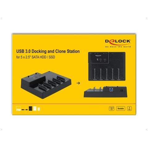 64098 Docking Station Per Unità Di Archiviazione Usb 3.2 Gen 1 (3.1 Gen 1) Type-b Nero - Foto 5