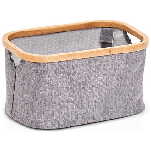 Scatola In Tela, Contenitore Per Articoli Tessili, Cestino In Tessuto Grigio Per Riporre Oggetti. - Foto 1
