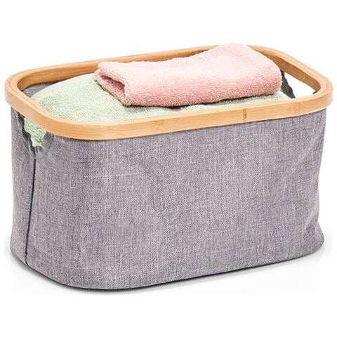 Scatola In Tela, Contenitore Per Articoli Tessili, Cestino In Tessuto Grigio Per Riporre Oggetti. - Foto 3