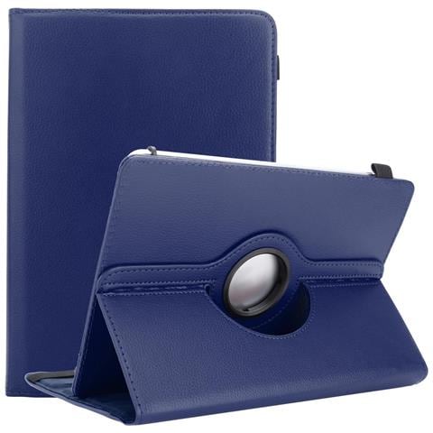 Custodia Per Tablet Compatibile Con Lenovo Smart Tab (10.1 Zoll) In Blu Scuro - Coperchio Protettivo A 360 Gradi Fatto Di Finta Pelle Con Funzione Di Stand E Banda Elastica - Foto 1