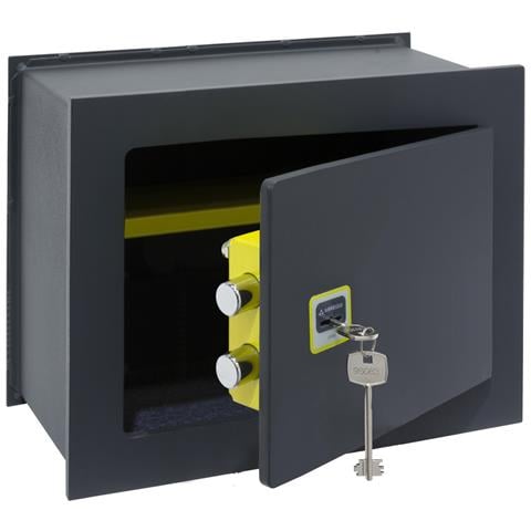 Ideal 10 281340 Cassaforte A Muro Con Serratura A Chiave, Cassaforte Da Incaso A Parete Per Abitazioni, Alto Livello Di Sicurezza Facile Da Usare, 28 X 38 X 20 Cm, 13 L - Foto 3