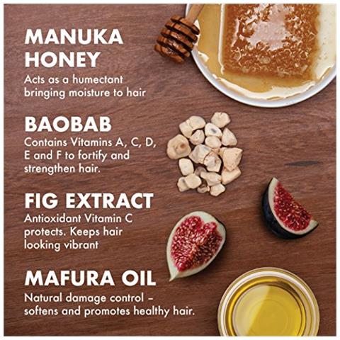 Shampoo Idratante Intensivo Per Capelli Secchi E Danneggiati Miele Di Manuka E Olio Di Mafura Senza Solfati 13 Oz - Foto 2