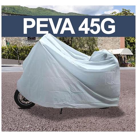 Telo Coprimoto Antipioggia Per Esterno E Interni, Tessuto Peva 45g, Per Moto Motorino Motocicletta Scooter Bici, Dimensioni 140 X 240 Cm - Tg Xl - Foto 4