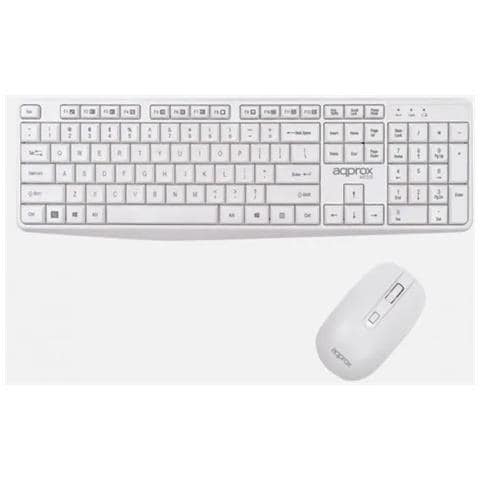 APPMX335W tastiera Mouse incluso Universale RF Wireless QWERTY Spagnolo Bianco - Foto 1