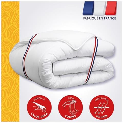 Piumino Letto Champs De Lin 140 X 200 Cm Bianco 450 G /m² - Foto 1