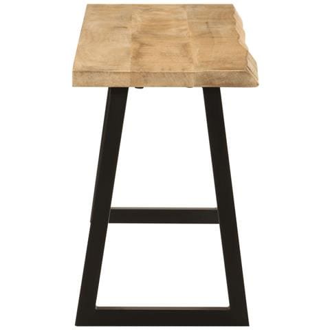 Panca Con Bordi Vivi 105 Cm In Legno Massello Di Mango - Foto 3