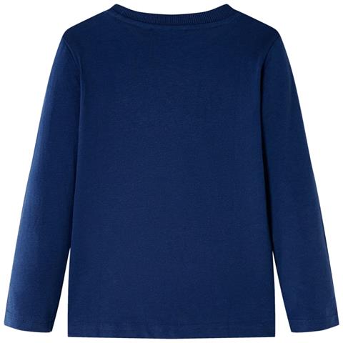 Maglietta Da Bambino A Maniche Lunghe Blu Marino 116 - Foto 2