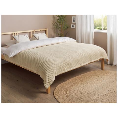 Copriletto Cotone Beige 150 X 200 Cm Chagyl - Foto 1
