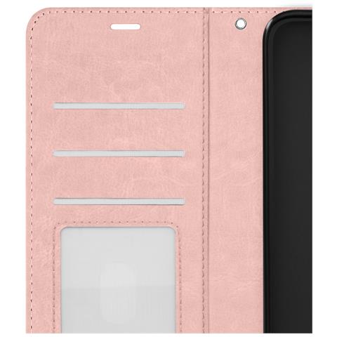 Custodia Per Samsung A15 5g Portafoglio Funzione Supporto E Cordino, Rosa Champagne - Foto 5