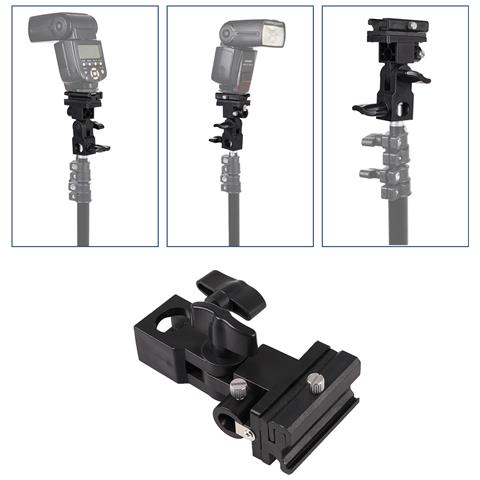 Staffa Per Supporto Luce Girevole Per Montaggio Flash Per Fotocamera Con Supporto Per Riflettore Per Ombrello - Foto 2