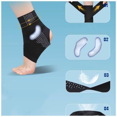 Supporto Invisibile Ultra Sottile Per La Caviglia Black M - Foto 2