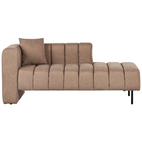 Chaise Longue Versione Sinistra Lannils Tessuto Marrone Chiaro - Foto 2